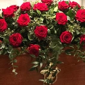 Red Rose Coffin Spray