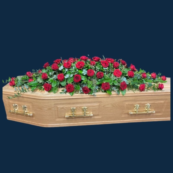 Red Rose Coffin Spray