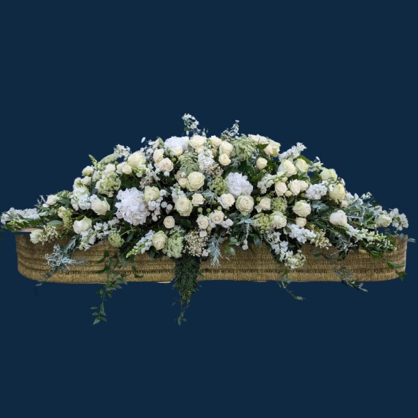 White & Green Coffin Spray