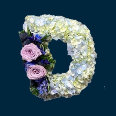 Single Hydrangea Letter