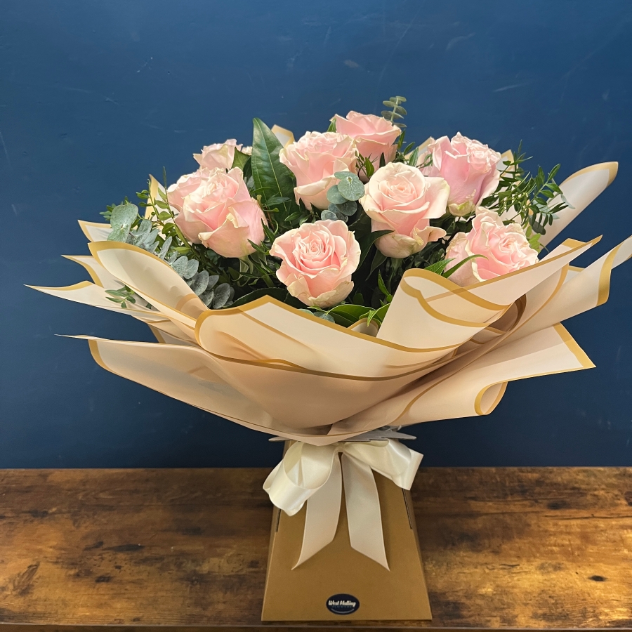 Simply roses bouquet with premium fresh roses hand-tied by a florist in West Malling