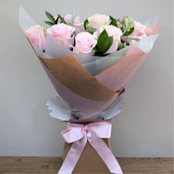 Simply roses bouquet with premium fresh roses hand-tied by a florist in West Malling