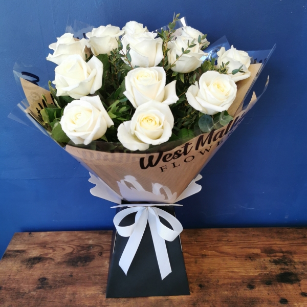 Simply roses bouquet with premium fresh roses hand-tied by a florist in West Malling