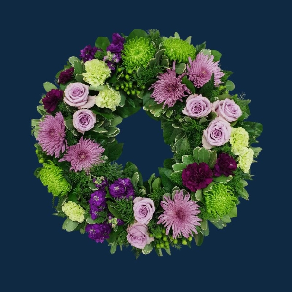 Green & Lilac Wreath