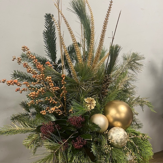 Gold & Brown Festive Outdoor Planters