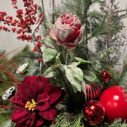 Red & Grey Festive Planters