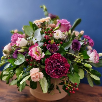 Burgundy Berries Hat Box