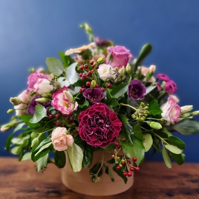 Burgundy Berries Hat Box