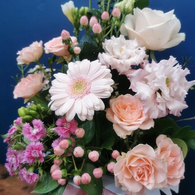 Pastel Pink Box Arrangement