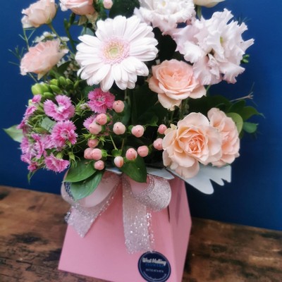 Pastel Pink Box Arrangement