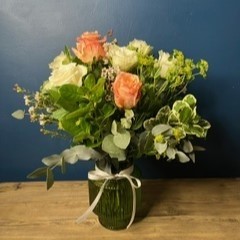 Peach Vase Arrangement