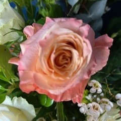 Peach Vase Arrangement