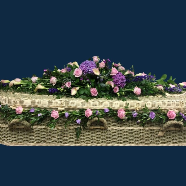 Purple & Pink Coffin Spray