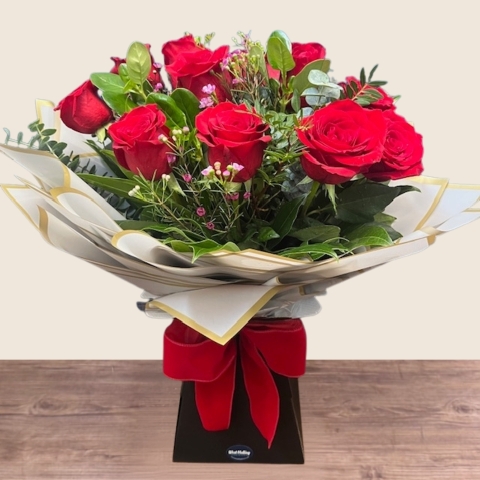 Simply roses bouquet with premium fresh roses hand-tied by a florist in West Malling