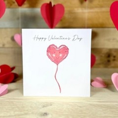Valentine’s gift card added to a bouquet of Valentine’s flowers from a West Malling florist
