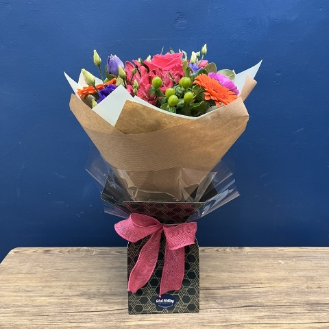 mini bright hand-tied bouquet West Malling Flowers