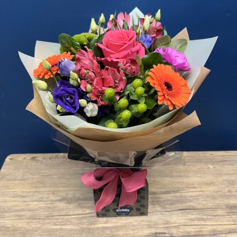 mini bright hand-tied bouquet West Malling Flowers