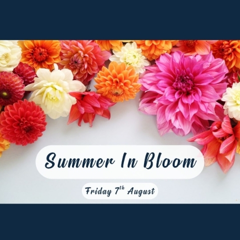 Hand tied summer bouquet workshop with colourful seasonal flowers