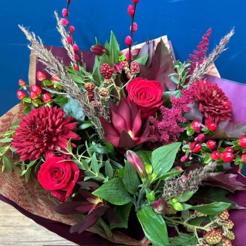 Autumn Berries Hand Tied