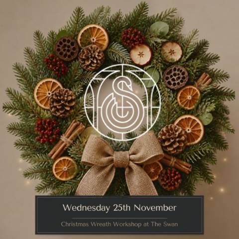 Citrus and Fir Christmas wreath workshop at The Swan West Malling