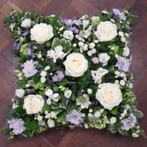 Purple & White Cushion