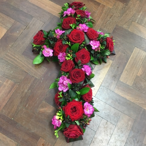 Red & Cerise Cross