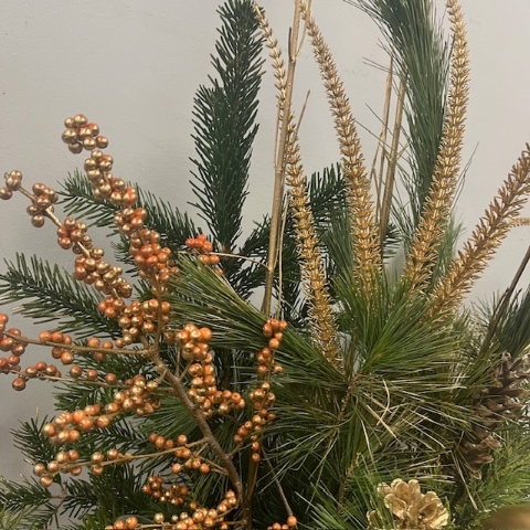 Gold & Brown Festive Outdoor Planters
