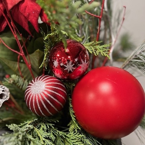 Red & Grey Festive Planters