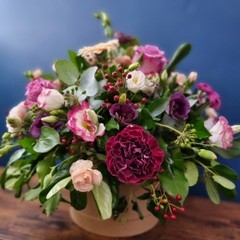 Burgundy Berries Hat Box