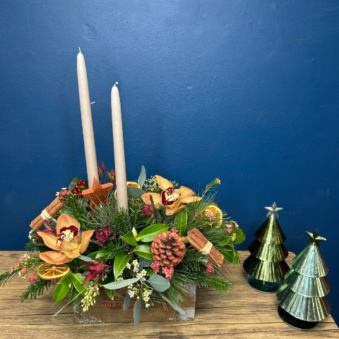 Gingerbread Box Arrangment