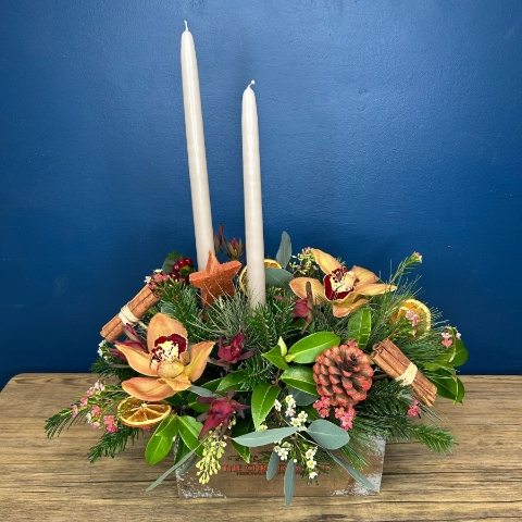 Gingerbread Box Arrangment