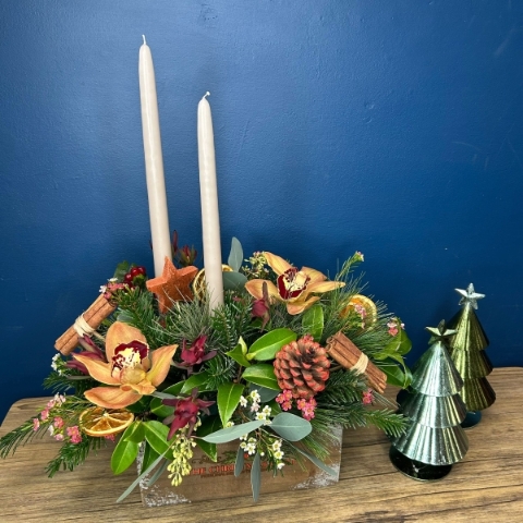 Gingerbread Box Arrangment