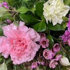 Mother’s Day remembrance posy with seasonal flowers suitable for a graveside tribute