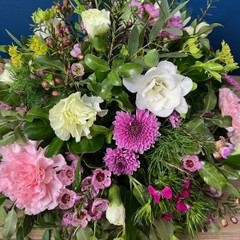 Mother’s Day remembrance posy with seasonal flowers suitable for a graveside tribute